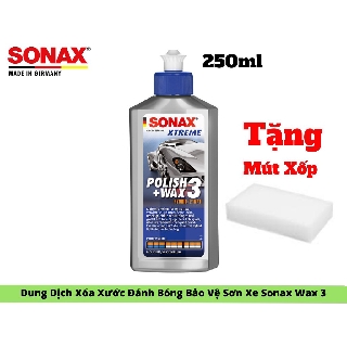 Dung Dịch Xóa Xước Đánh Bóng Sơn Sonax Wax 3 202100 250ml Tặng Mút