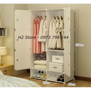 [CÓ ẢNH THẬT] TỔNG KHO TỦ NHỰA LẮP GHÉP 6 Ô + 2 GIÀY MÀU TRẮNG ĐỤC ĐỂ ĐỒ ĐA NĂNG THÔNG MINH TREO ĐƯỢC ĐỒ NGƯỜI LỚN