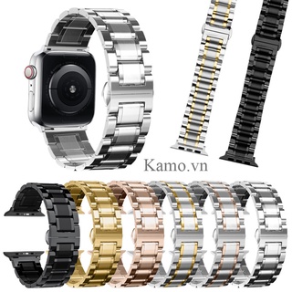 Dây apple watch series 7 6 5 4 3 SE, dây đeo apple watch thép inox đúc size 38mm 40mm 41mm 42mm 44mm 45mm đồng hồ iwatch