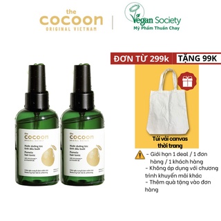 Combo 2 Chai Nước dưỡng tóc tinh dầu bưởi (pomelo hair tonic) Cocoon 140ml/1chai - Vegan Society