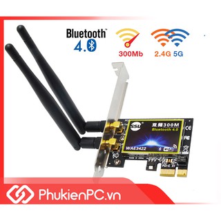 Card Wifi 300Mb Dual Band 2.4G/5G Bluetooth 4.0 kết nối tai nghe, loa bluetooth