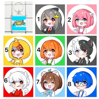 móc  khoá hero team hình vuông in 2 mặt ảnh khác nhau