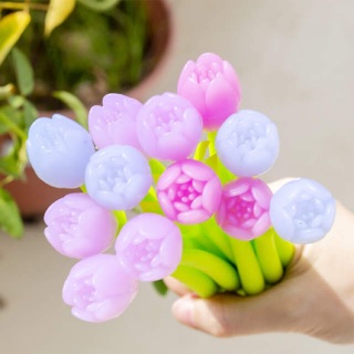 Bút nước Cute hình cành hoa tulip - hoa đổi màu hoa khi ra nắng