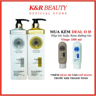 Cặp Dầu Gội Xả Collagen Vinge 1000ML Giảm Rụng Tóc, Ngăn Rụng Tóc, Phục Hồi Tóc Hư Tổn