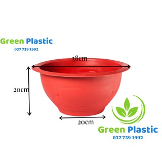 [ Sỉ ] Chậu Nhựa Trồng Cây T38,  Chậu Giả Đá , Chậu  Trồng Sen Không Lỗ