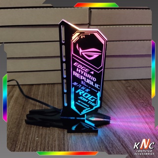 Giá Đỡ VGA Họa Tiết ROG Đạng Đứng Tích Hợp Led RGB Đồng Bộ Hub Coolmoon