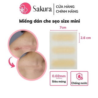 Miếng dán che sẹo lồi sẹo lõm sẹo thâm Nhật Bản Urgo 2,6x7cm che khuyết điểm nhiều màu chống nước, không bí da