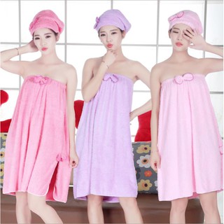 Khăn tắm đa năng có mũ choàng Hàn Quốc ( Màu Hồng nhạt / Màu Nâu) Hot hot hot!!!
