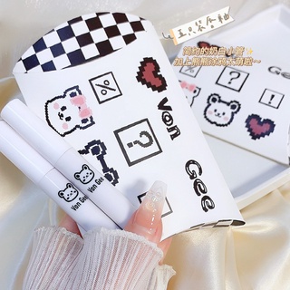 Set 5 son kem lì VonGee thỏ sữa nhung mịn mướt môi màu đỏ nâu lâu trôi nội địa Trung