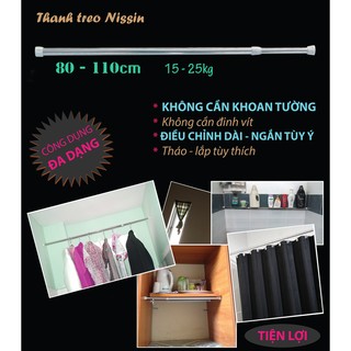 Thanh Treo Inox Đa Năng Nissin 80-110cm