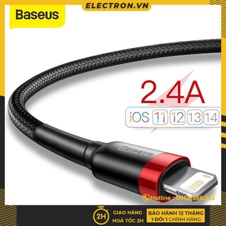 Cáp sạc nhanh, truyền dữ liệu tốc độ cao Baseus Cafule Lightning cho iPhone/ iPad ( 2.4A, Sạc nhanh, Siêu bền)