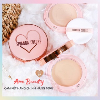Phấn phủ mịn kết hợp phân nền Sivanna Flawless Stay Powder Foundation siêu che phủ mịn hoàn hảo HF8125