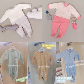 Body có tất sơ sinh 0-12M NOUS chất Nu velours