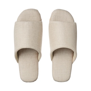 Muji Dép Hở Mũi Linen Dệt Chéo
