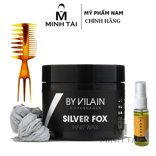 Sáp Vuốt Tóc Nam BY VILAIN Silver Fox 65ml - Hàng Chính Hãng + Xịt Dưỡng Tóc AZENMAN Parana 20ml + Lược Chải Tóc Texture