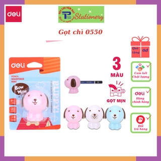 Gọt bút chì Deli - lưỡi thép xanh dương, hồng, trắng - 1 cái - E0550