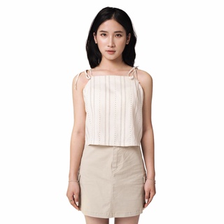 Áo Hai Dây Nữ BOO Dáng Croptop Mỏng Phối Hoa Nhí Dễ Thương Nhiều Màu