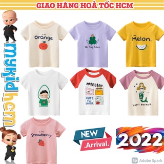 Áo thun bé gái NEW in hình FRUITS CUTE NÀNG TIÊN CÁ CUTE, chất liệu cotton thoáng mát cho da bé