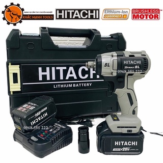 [ Hàng Cao Cấp ] Máy Siết Bulong HITACHI 20V, 3 Đèn Led Trợ Sáng Loại Không Chổi Than
