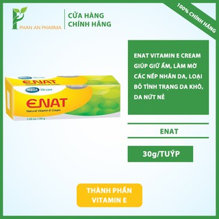 Enat vitamin E Cream giúp giữ ẩm, làm mờ các nếp nhăn da, loại bỏ tình trạng da khô, da nứt nẻ CN127