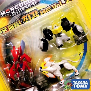 [Hiếm] Mô Hình Pokemon Scizor Melmetal Solgaleo -Hệ Thép Battle Strongest Set Vol 2 Takara TOMY Standard Size PokeCorner