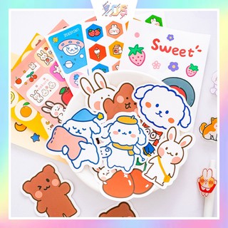 Set 4 tấm hình dán mini xinh xắn tiện lợi kèm túi đựng dễ thương