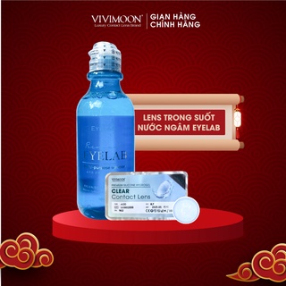Lens Trong Suốt Cho Mắt Thở VIVIMOON Và Nước Ngâm Lens Kháng Khuẩn Dịu Nhẹ EYELAB
