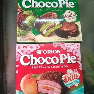 Bánh chocopie vi đào và vị matcha đậu đỏ 360g