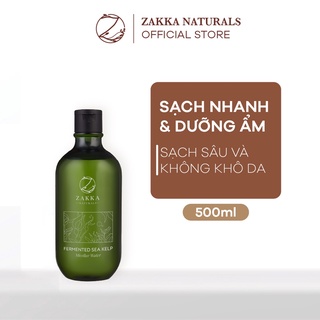 Nước Tẩy Trang Tảo Biển Zakka Naturals Làm Sạch Kép Siêu Tốc Fermented Sea Kelp Micellar Water 500ml
