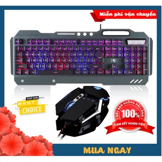 [GIÁ SỐC] Bộ Bàn Phím K618 Và Chuột T06 Có Led Siêu Đẹp Chơi Game Siêu Đẹp, Phím Siêu Bền Chuột Led RGB