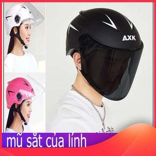 Mũ bảo hiểm ¾ mũ bảo hiểm Neapolitan chất lượng cao màu trắng, mũ bảo hiểm có lớp lót trong suốt kích thước 54-61 Cm