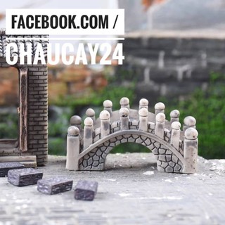 Phụ kiện tiểu cảnh cầu đá trang trí terrarium, cây cảnh mini, cây cảnh bonsai