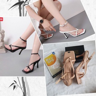 [Mã SKAMLTSM9 giảm 10% đơn 99K] Giày Sandal Quai Hậu Cao Gót Nữ 5 Phân Kẹp Ngón - MS 08QH