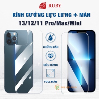 Kính cường lực lưng Iphone 12 Pro Max độ cứng 9H trong suốt - Dán lưng Iphone 12 Pro Max