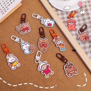 Móc chìa khoá balo hình chú gấu thỏ và bé gái dễ thương