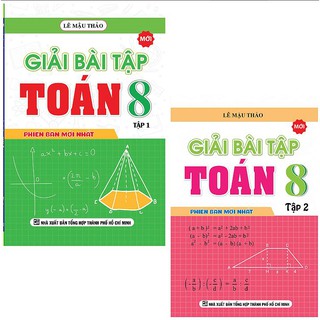 Sách - Combo Giải Bài Tập Toán Lớp 8 Tập 1 + Tập 2