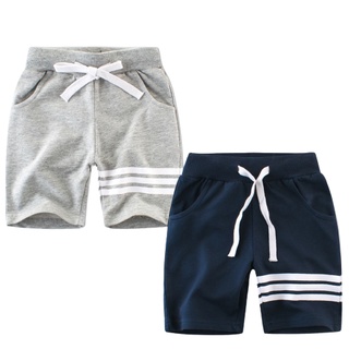 Quần short bé trai 27KIDS  quần thun cho bé họa tiết thể thao chất cotton hàng xuất Âu Mỹ QATE 567