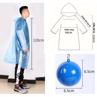 Áo mưa mini quả banh tiện dụng