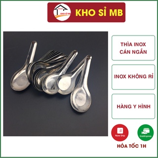 Thìa inox, muỗng inox ăn cơm cán ngắn kho sỉ mb