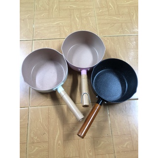 Nồi chống dính cán gỗ nấu được bếp từ bếp ga bếp hồng ngoại nồi nấu bột nồi nấu câco nồi nấu mì gói nấu cháo