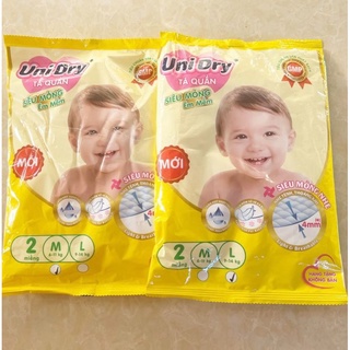 Tã quần UniDry SIÊU SIÊU MỎNG M2 miếng ,L2 miếng