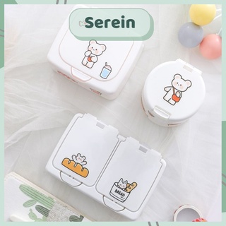 Hộp đựng sticker mini SEREIN, hộp nhựa đựng washi tape cute  trắng tiện dụng đa năng văn phòng phẩm phong cách Hàn Quốc