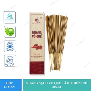 Nhang sức khỏe Tâm Thiện Chí VỎ QUẾ hộp 50 cây, 30cm