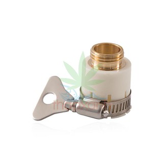 Bộ 2 Đầu nối nhanh 16- ren 21mm có đai siết bằng ĐỒNG, Khớp nối nhanh, Đai siết cổ dê vòi nước, Đai nối vòi nước