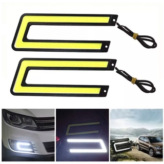 01 Đèn led  ban ngày hình chữ U cho ô tô