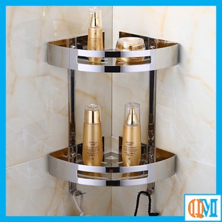 Kệ góc bằng Inox 304 dày sáng bóng cao cấp ( Hàng dày)- Kệ đôi 2 tầng - QM.GK002