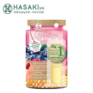 Son Dưỡng Có Màu Lip Pure Màu Hồng Đỏ Natural Lipbalm #Raspberry Pink 3.8g