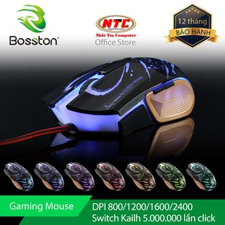 Chuột game Bosston GM100 Led đa màu