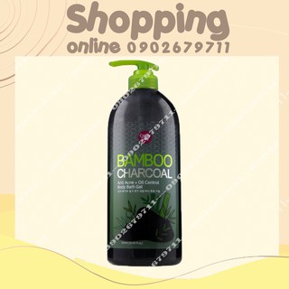 Sữa Tắm Than Tre Cathy Doll Bamboo Charcoal Anti Acne + Oil Control Body Bath Gel Thái Lan - 500ml