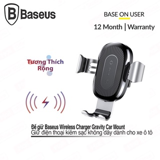 Giá đỡ điện thoại kèm sạc không dây trên ô tô Baseus WXYL-01, công suất 10W, Quickcharge Qc 3.0
